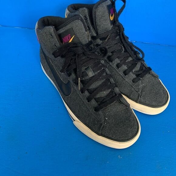 Nike Sweet Classic High Black/Grey/Purple/Yellow (416173-017  Nike Sweet Classic High Black/Grey/Purple/Yellow (416173-017) Womens Size 10